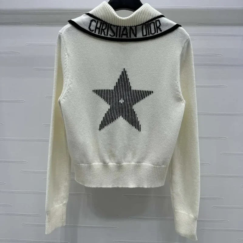 Dior Women DiorAlps Sweater White Wool and Cashmere Knit