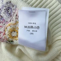 Dior Women Embroidered Sweater White Cashmere Knit with Multicolor Dior 4 Saisons Été Motif (1)