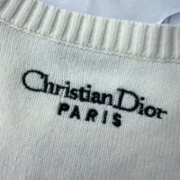 Dior Women Embroidered Sweater White Cashmere Knit with Multicolor Dior 4 Saisons Été Motif (1)