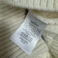 Dior Women Macrocannage Zipped Cardigan White Wool- and Cashmere-Blend Knit (1)