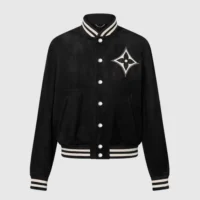 Louis Vuitton Men Embellished Lambskin Bomber Blouson 1AFXEX