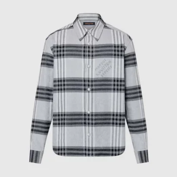 Louis Vuitton Men Long-Sleeved Cotton Flannel Shirt 1AFXST