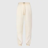 Louis Vuitton Men Monogram Accent Knit Jogging Pants-Milky White 1AGCJE (1)