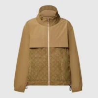 Louis Vuitton Men Monogram Accent Zip-Up Parka 1AGBV9