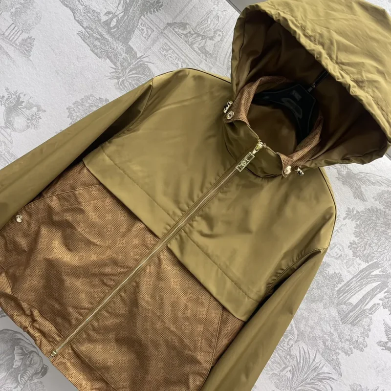 Louis Vuitton Men Monogram Accent Zip-Up Parka 1AGBV9