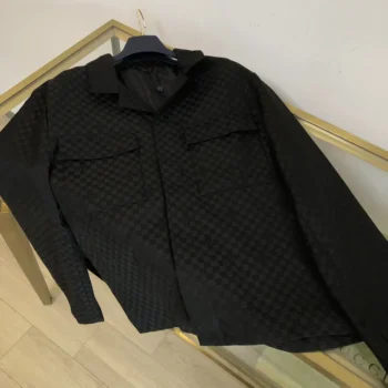 Louis Vuitton Women Damier Open Collar Wool Overshirt 1AFVND