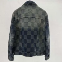 Louis Vuitton Women Damier Washed Denim Jacket-Navy 1AFWW4 (1)