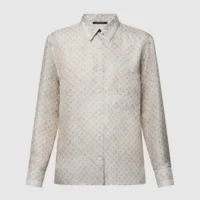 Louis Vuitton Women Mini Monogram Silk Shirt 1AGGPH (1)