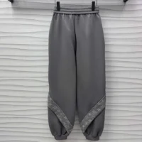 Louis Vuitton Women Monogram Accent Knit Jogging Pants-Grey 1AGCKE (1)