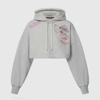 Louis Vuitton Women Travel Stamp Cropped Hoodie 1AGDAG