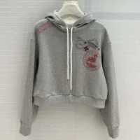 Louis Vuitton Women Travel Stamp Cropped Hoodie 1AGDAG (1)