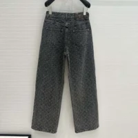 Louis Vuitton Women Vintage-Effect Monogram Flared Jeans 1AGBK6 (1)