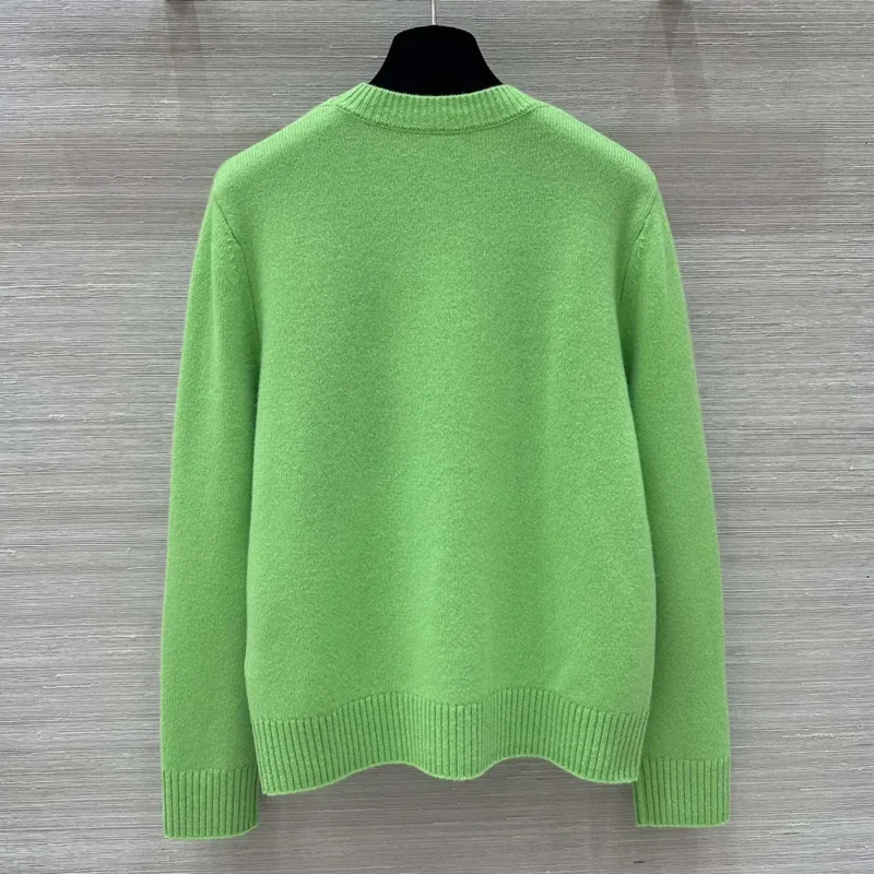 Dior Men DIOR AND LEWIS HAMILTON Sweater Green Virgin Wool and Cashmere Intarsia