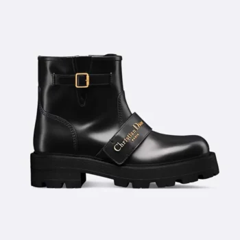 Dior Women D-Quest Ankle Boot Black Calfskin