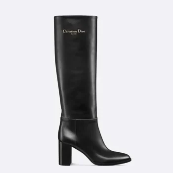 Dior Women D-Town Heeled Boot Black Supple Calfskin