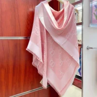 GG Jacquard Silk Wool Shawl-Pink 6636713GC435972 (1)