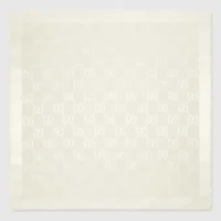 Gucci Unisex GG Jacquard Silk Wool Shawl-White 6636713GC439000