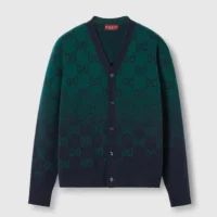 Gucci Men GG Degrade Wool Jacquard Cardigan ‎795012XKD423529 (1)