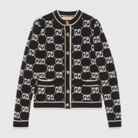 GG Wool Boucle Jacquard Cardigan 713300XKCNA1289