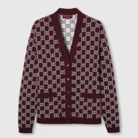 Gucci Men Reversible GG Wool Jacquard Cardigan 798157XKD8T6419 (1)