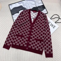 Gucci Men Reversible GG Wool Jacquard Cardigan 798157XKD8T6419 (1)