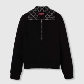 Gucci Women Wool Top with GG Embroidery 794117XKD7Y1043