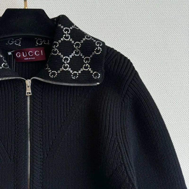 Gucci Women Wool Top with GG Embroidery 794117XKD7Y1043