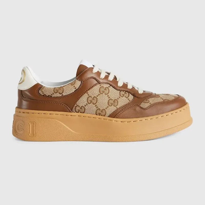 Gucci Unisex GG Trainers with Beige and ebony Orignal GG canvasGucci Unisex GG Trainers with Beige and ebony Orignal GG canvas