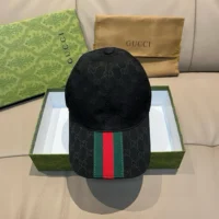 Gucci Unisex Original GG Canvas Baseball Hat-Black 7890164HBCP1066