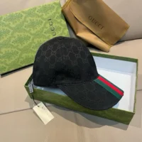 Gucci Unisex Original GG Canvas Baseball Hat-Black 7890164HBCP1066