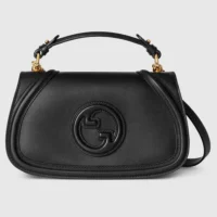 Gucci Women Blondie Small Top Handle Bag-Black 815714AAEC21000