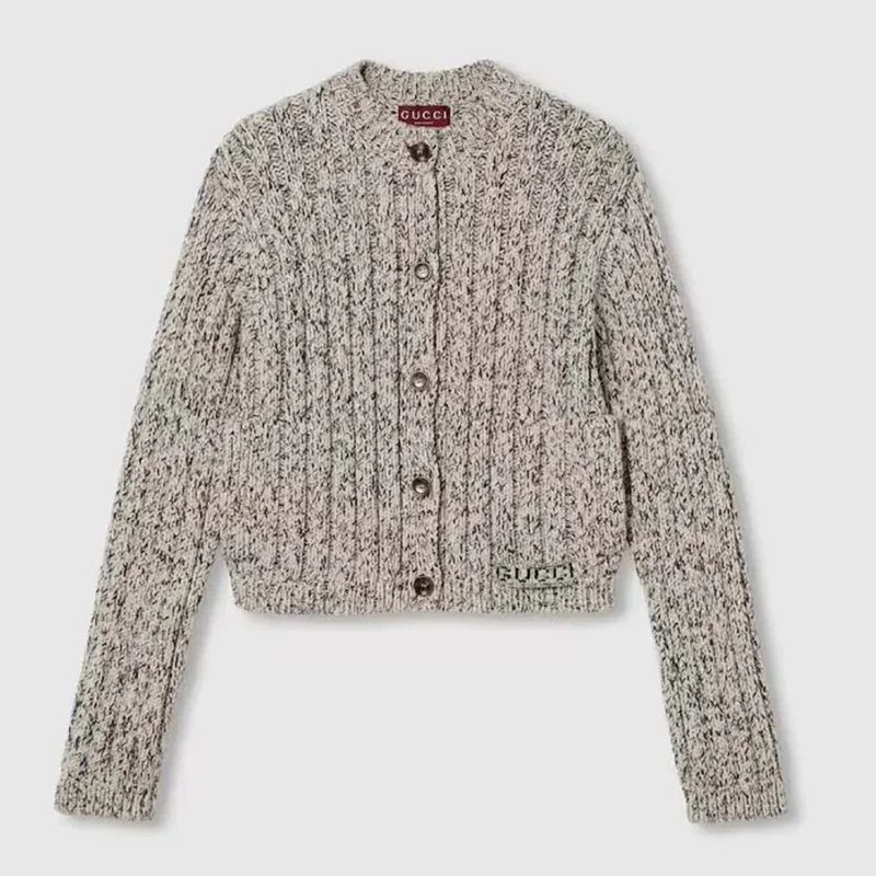 Gucci Women Chunky Rib Wool Cardigan ‎810304 XKEFN 2455