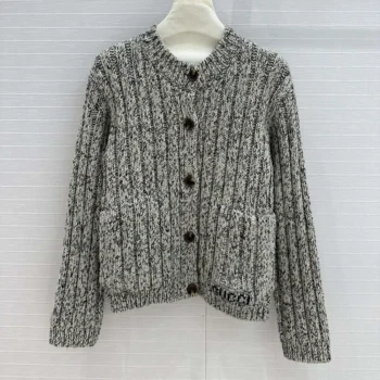 Gucci Women Chunky Rib Wool Cardigan ‎810304 XKEFN 2455