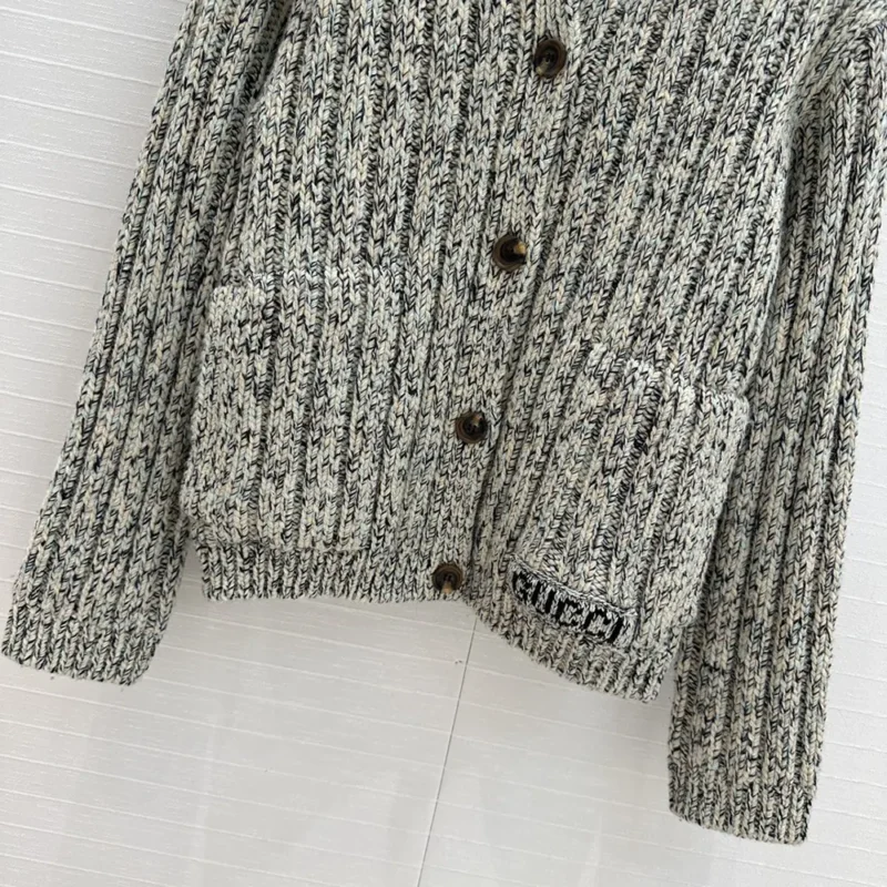 Gucci Women Chunky Rib Wool Cardigan ‎810304 XKEFN 2455