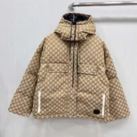 Gucci Women GG Cotton Canvas Puffer Jacket 717558Z9AAR2184 (1)