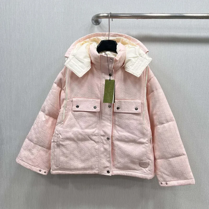 Gucci Women GG Cotton Canvas Puffer Jacket‎ 774871Z9AAR5677