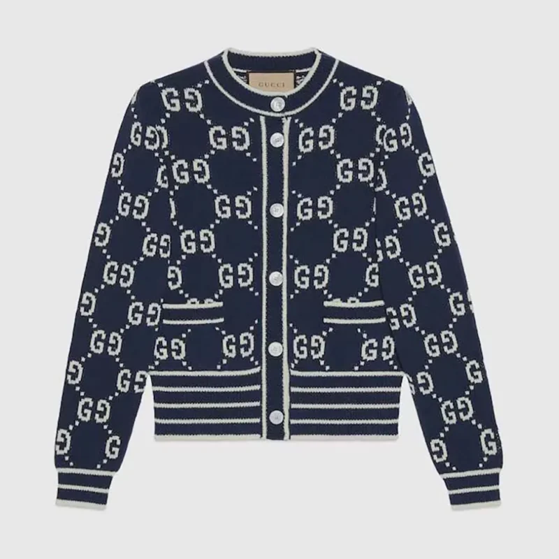 Gucci Women GG Cotton Jacquard Cardigan 753917XKCAN4769