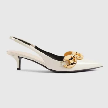 Gucci Women Slingback with Gucci Marina Chain 794372BNC809540