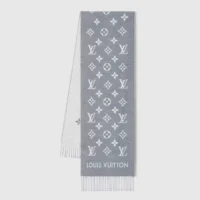 Louis Vuitton Unisex All About Monogram Scarf-Light Grey M79226