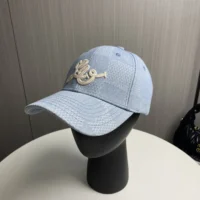 Louis Vuitton Unisex Damier Denim 3D Cap-Blue M7534M (1)