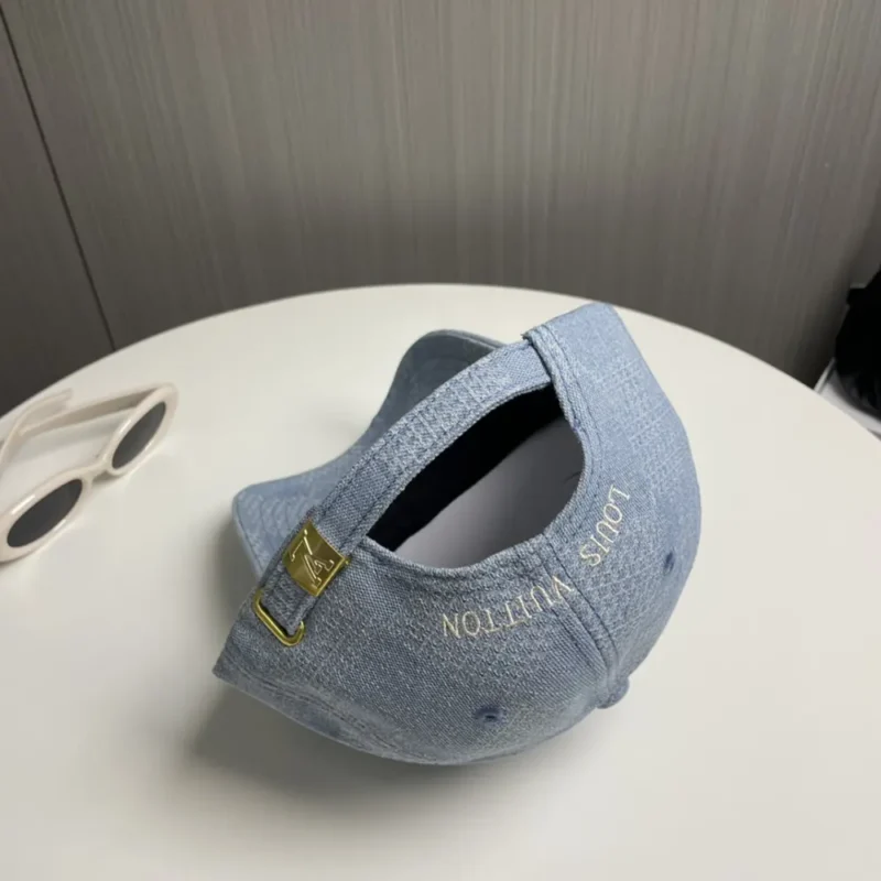 Louis Vuitton Unisex Damier Denim 3D Cap-Blue M7534M