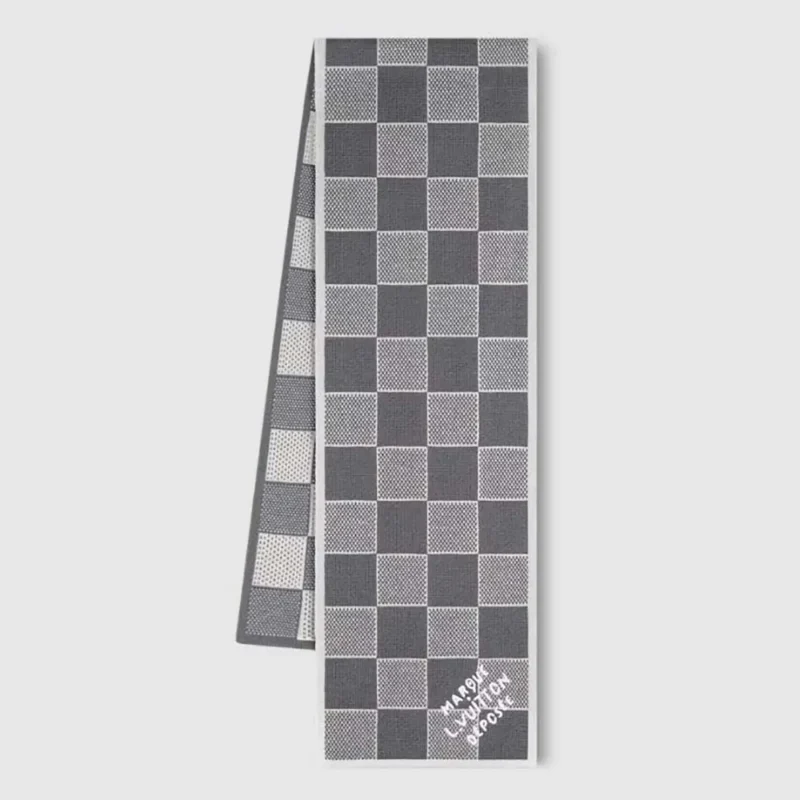 Louis Vuitton Unisex Damier Heritage Scarf-Dark Grey M92637