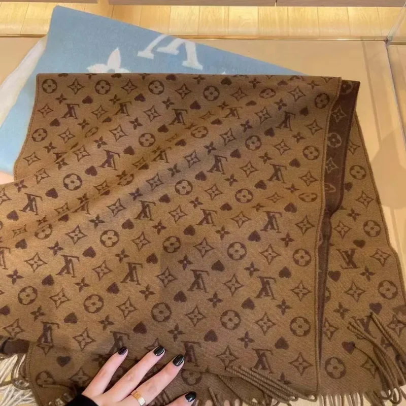 Louis Vuitton Unisex Game On Scarf-Brown M77377