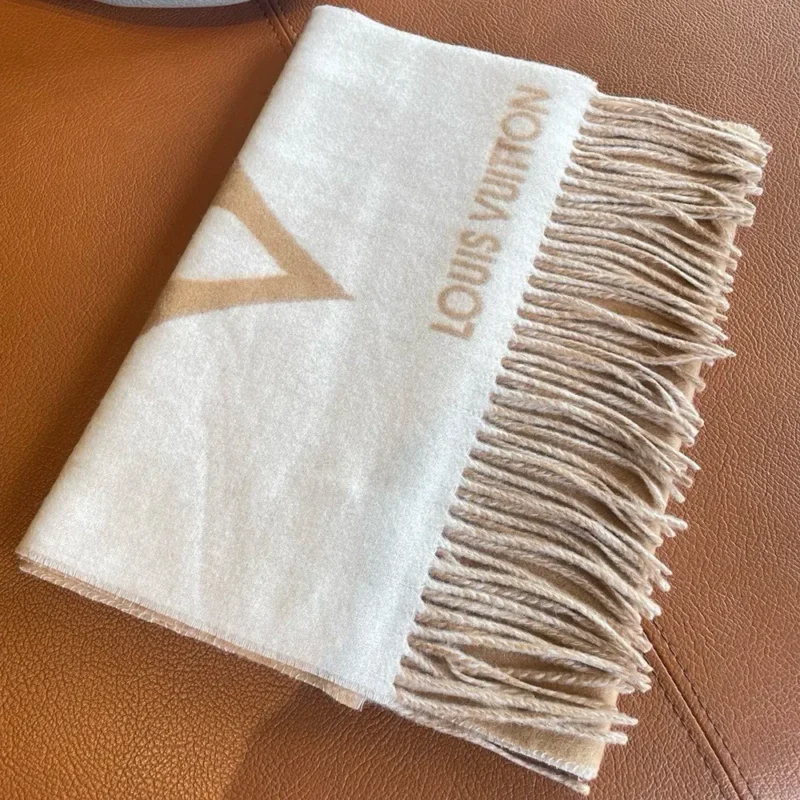 Louis Vuitton Unisex Graphic Dual Scarf-Beige M79098