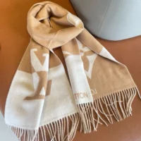 Louis Vuitton Unisex Graphic Dual Scarf-Beige M79098 (1)