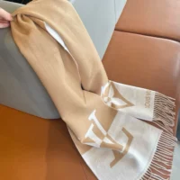 Louis Vuitton Unisex Graphic Dual Scarf-Beige M79098 (1)