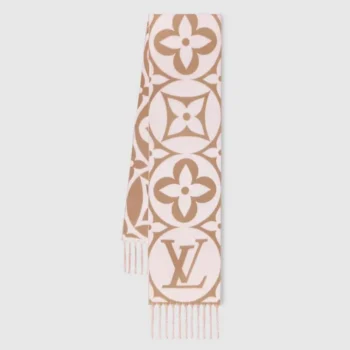 Louis Vuitton Unisex LV Medallion Scarf-Beige Pink M79213