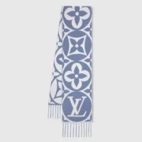 Louis Vuitton Unisex LV Medallion Scarf-Blue M79214