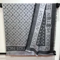 Louis Vuitton Unisex Lock And Go Shine Shawl-Black M93278 (1)