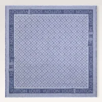 Louis Vuitton Unisex Lock And Go Shine Shawl-Navy M79942